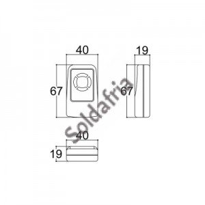 Caixa Patola CR-102 19x40x67mm Caixa Patola CR-102 19x40x67mm