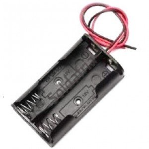 Suporte 2 Pilhas Pequenas AA Canoa Preto - SP2002 Suporte 2 Pilhas Pequenas AA Canoa Preto - SP2002