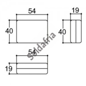 Caixa Patola PB-048 Com Furo 19x40x54,5mm Caixa Patola PB-048 Com Furo 19x40x54,5mm