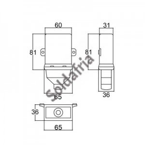 Caixa Patola CP-021 30,6x60x82mm