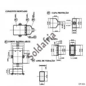 Caixa Patola CP-021 30,6x60x82mm