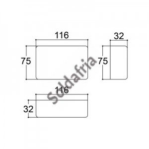 Caixa Patola PB-108 34x75x116mm Caixa Patola PB-108 34x75x116mm