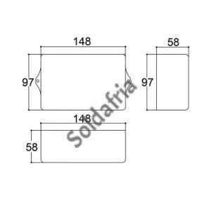 Caixa Patola PB-114 TE 58x97x148mm Caixa Patola PB-114 TE 58x97x148mm