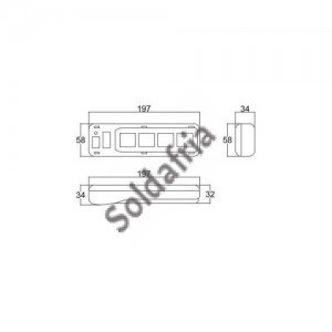Caixa Patola PB-560/4 34x58x197mm Caixa Patola PB-560/4 34x58x197mm