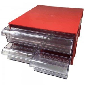 Gaveteiro CG203/5 Vermelho Com 3 Gavetas E 15 Divisórias Gaveteiro CG203/5 Vermelho Com 3 Gavetas E 15 Divisórias