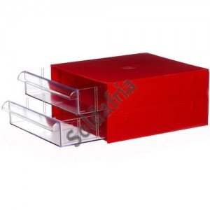 Gaveteiro CG202/5 Vermelho Com 2 Gavetas E 10 Divisórias Gaveteiro CG202/5 Vermelho Com 2 Gavetas E 10 Divisórias