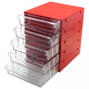 Gaveteiro CG505/5 Vermelho Com 5 Gavetas E 25 Divisórias Gaveteiro CG505/5 Vermelho Com 5 Gavetas E 25 Divisórias