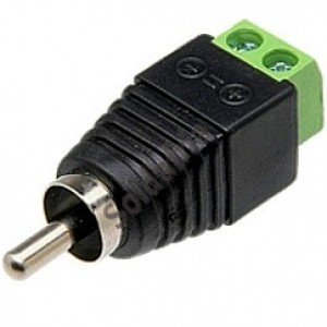 Adaptador Borne De Alimentação Para Plug RCA (Macho) - FL-08