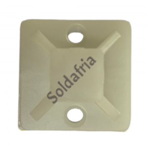 Fixador Adesivo Branco Para Abraçadeira 19X19mm Com 100 pçs