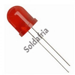 Led Vermelho Difuso 10mm Led Vermelho Difuso 10mm