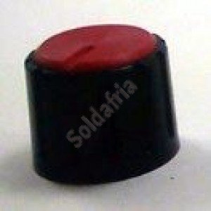 Knob AD-198 Vermelho Sem Saia Indicadora Com Parafuso Knob AD-198 Vermelho Sem Saia Indicadora Com Parafuso