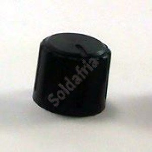 Knob AD-198 Preto Sem Saia Indicadora Com Parafuso Knob AD-198 Preto Sem Saia Indicadora Com Parafuso