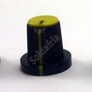 Knob AD-23N Amarelo Para Eixo Estriado Knob AD-23N Amarelo Para Eixo Estriado