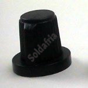 Knob AD-23N Preto Para Eixo Estriado Knob AD-23N Preto Para Eixo Estriado