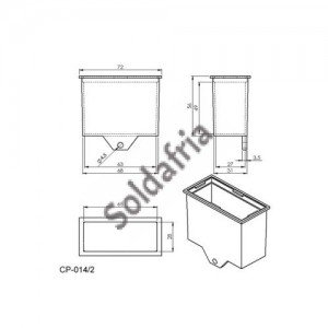 Caixa Patola CP-014/2 38x90x74mm Caixa Patola CP-014/2 38x90x74mm
