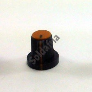 Knob AD-23N Laranja Para Eixo Estriado Knob AD-23N Laranja Para Eixo Estriado