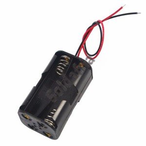 Suporte Para 4 Pilhas Pequenas AA Dois Lados Preto