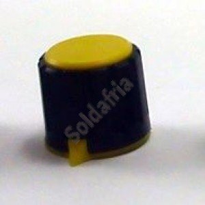 Knob AD-198 Amarelo Com Saia Indicadora Com Parafuso Knob AD-198 Amarelo Com Saia Indicadora Com Parafuso