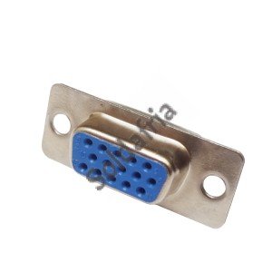 Conector HD15 Femea 180 Graus Solda Fio (DB15 VGA/DE15)