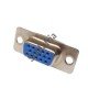 Conector HD15 Femea 180 Graus Solda Fio (DB15 VGA/DE15)