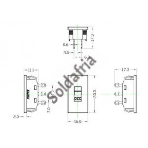 Chave HH 110/220 Grande Plastica Encaixe Preta - FK-230-0-S-1-1-J Chave HH 110/220 Grande Plastica Encaixe Preta - FK-230-0-S-1-1-J