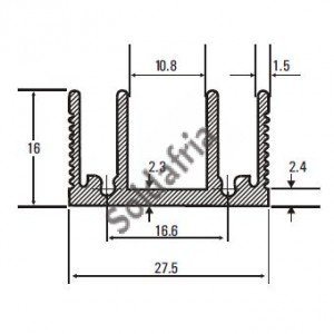 Dissipador 183001/30 (DN812) Sem Furo Para TO-220 Dissipador 183001/30 (DN812) Sem Furo Para TO-220