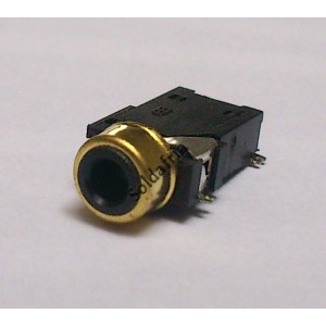 Conector Jack Smd PJ-226 3,5mm 6T Boca Dourado
