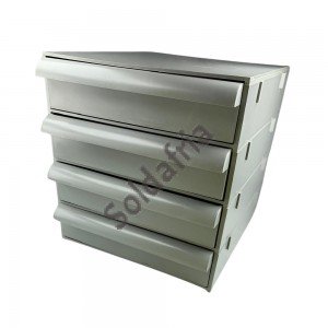 Gaveteiro CG404/5 Ecológico 4 Gavetas 20 Divisórias Cinza Gaveteiro CG404/5 Ecológico 4 Gavetas 20 Divisórias Cinza