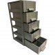 Gaveteiro CG3005/5 Ecológico 5 Gavetas 25 Divisórias Cinza Gaveteiro CG3005/5 Ecológico 5 Gavetas 25 Divisórias Cinza