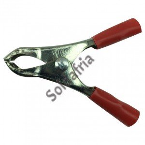 Garra Jacaré Para Bateria 50mm Vermelha 10A WD-020