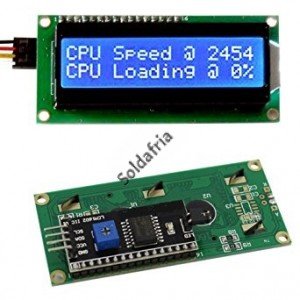 Display LCD 16x2 Tela Azul Com Interface  IIC/I2C Para Arduino