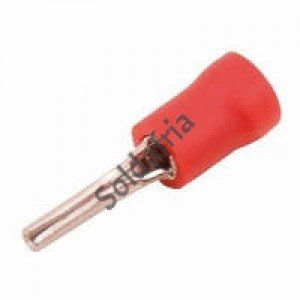 Terminal Tipo Pino PTV-1,25-10 Vermelho Isolado 22/16 AWG