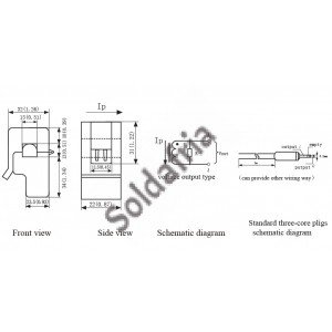 Sensor De Corrente AC Nao Invasivo 50A SCT013-050