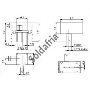 Chave HH SK12D07V G4 90 Graus 3 Terminais + 2 Fixação Chave HH SK12D07V G4 90 Graus 3 Terminais + 2 Fixação