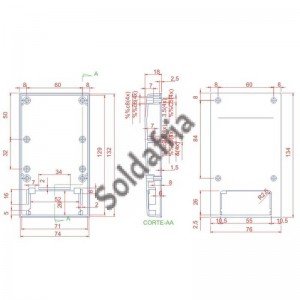 Caixa Patola CP-012 30x76x134 - Painel Fechado Caixa Patola CP-012 30x76x134 - Painel Fechado