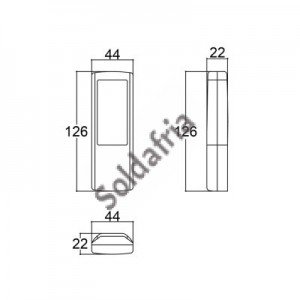 Caixa Patola CR-100 Preta 22x44x126mm Caixa Patola CR-100 Preta 22x44x126mm