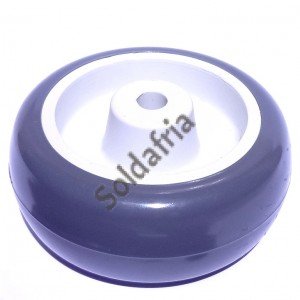 Roda De Plastico Branco 3 Polegadas Sem Rolamento 76X39mm