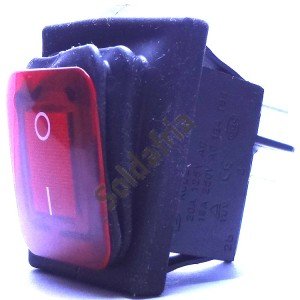 Chave Gangorra KCD2-201N-2-W A Prova D' Agua Vermelha Com Marcação Chave Gangorra KCD2-201N-2-W A Prova D' Agua Vermelha Com Marcação