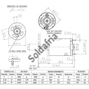 Motor DC - Ima Permanente PM101-SA20-ST Motor DC - Ima Permanente PM101-SA20-ST