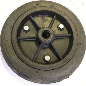 Roda De Plástico PVC 9 Pol. Preta Sem Rolamento 230mm X 55mm Roda De Plástico PVC 9 Pol. Preta Sem Rolamento 230mm X 55mm