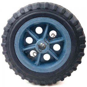 Roda De Plástico 6 Polegadas Sem Rolamento Azul Eixo 1/2 Roda De Plástico 6 Polegadas Sem Rolamento Azul Eixo 1/2