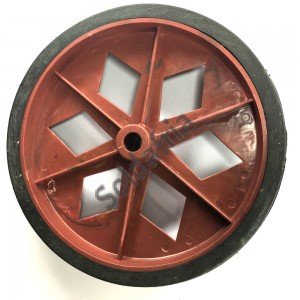 Roda De Plastico Vermelha Sem Rolamento 152mm X 27mm