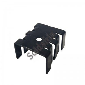 Dissipador de Calor 181016 Com Furo Anodizado Preto Dissipador de Calor 181016 Com Furo Anodizado Preto