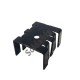 Dissipador de Calor 181016 Com Furo Anodizado Preto Dissipador de Calor 181016 Com Furo Anodizado Preto