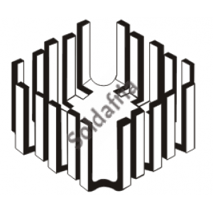 Dissipador de Calor 180648 Com Furo Anodizado Preto Dissipador de Calor 180648 Com Furo Anodizado Preto