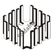 Dissipador de Calor 180648 Com Furo Anodizado Preto Dissipador de Calor 180648 Com Furo Anodizado Preto