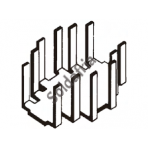 Dissipador de Calor 180642 Com Furo Anodizado Preto Dissipador de Calor 180642 Com Furo Anodizado Preto