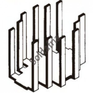Dissipador de Calor 180541 Com Furo Anodizado Preto Dissipador de Calor 180541 Com Furo Anodizado Preto