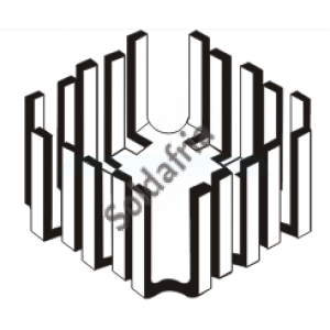 Dissipador de Calor 180018 Com Furo Anodizado Preto Dissipador de Calor 180018 Com Furo Anodizado Preto