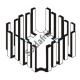Dissipador de Calor 180018 Com Furo Anodizado Preto Dissipador de Calor 180018 Com Furo Anodizado Preto